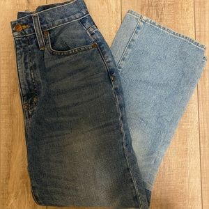 Color Block Boot Cut Denim Jeans